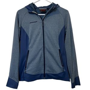 Mammut Elwha hooded fleece blue jacket size xs.